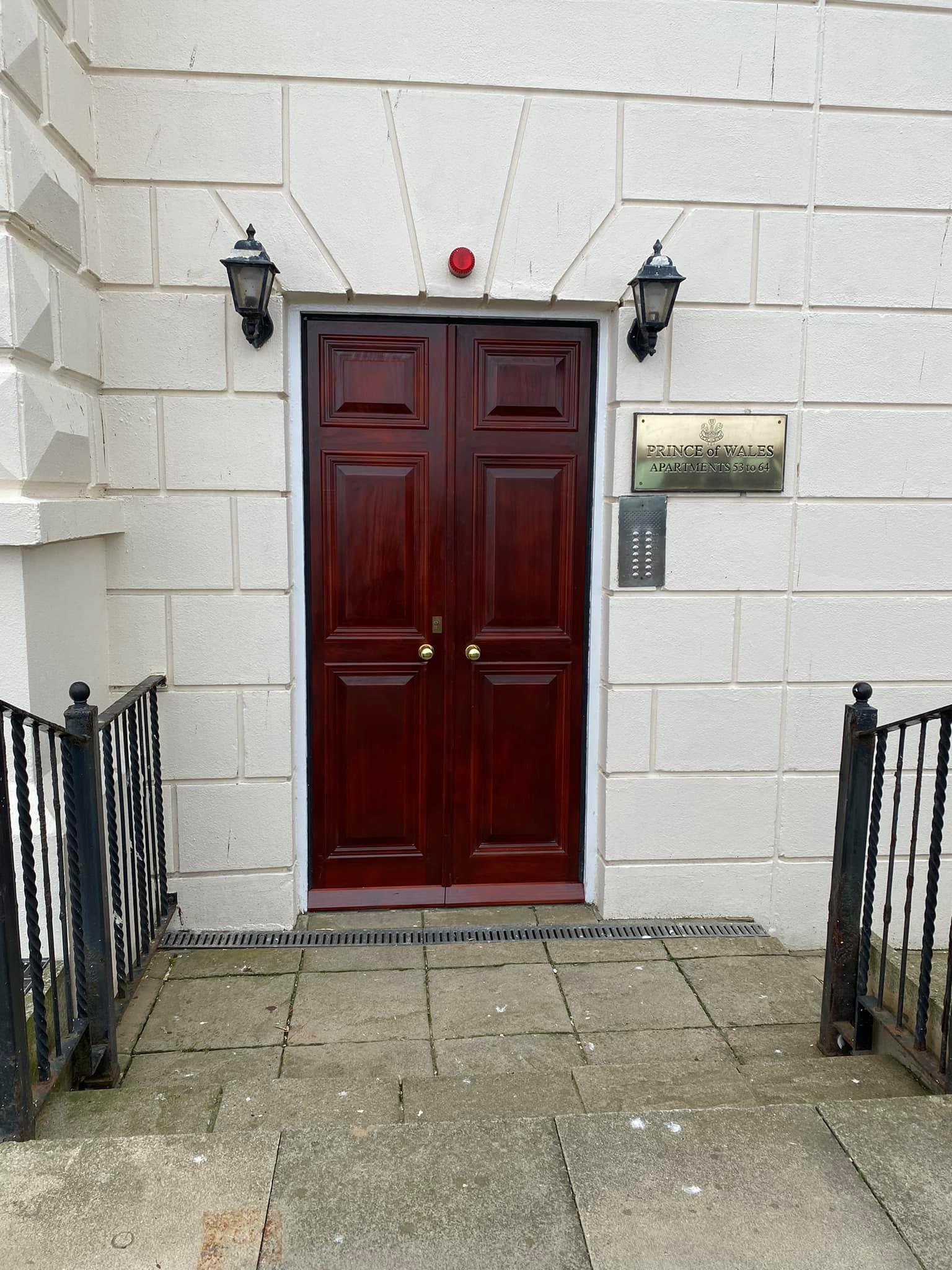 Traditional joinery wooden door with panels in Whitby