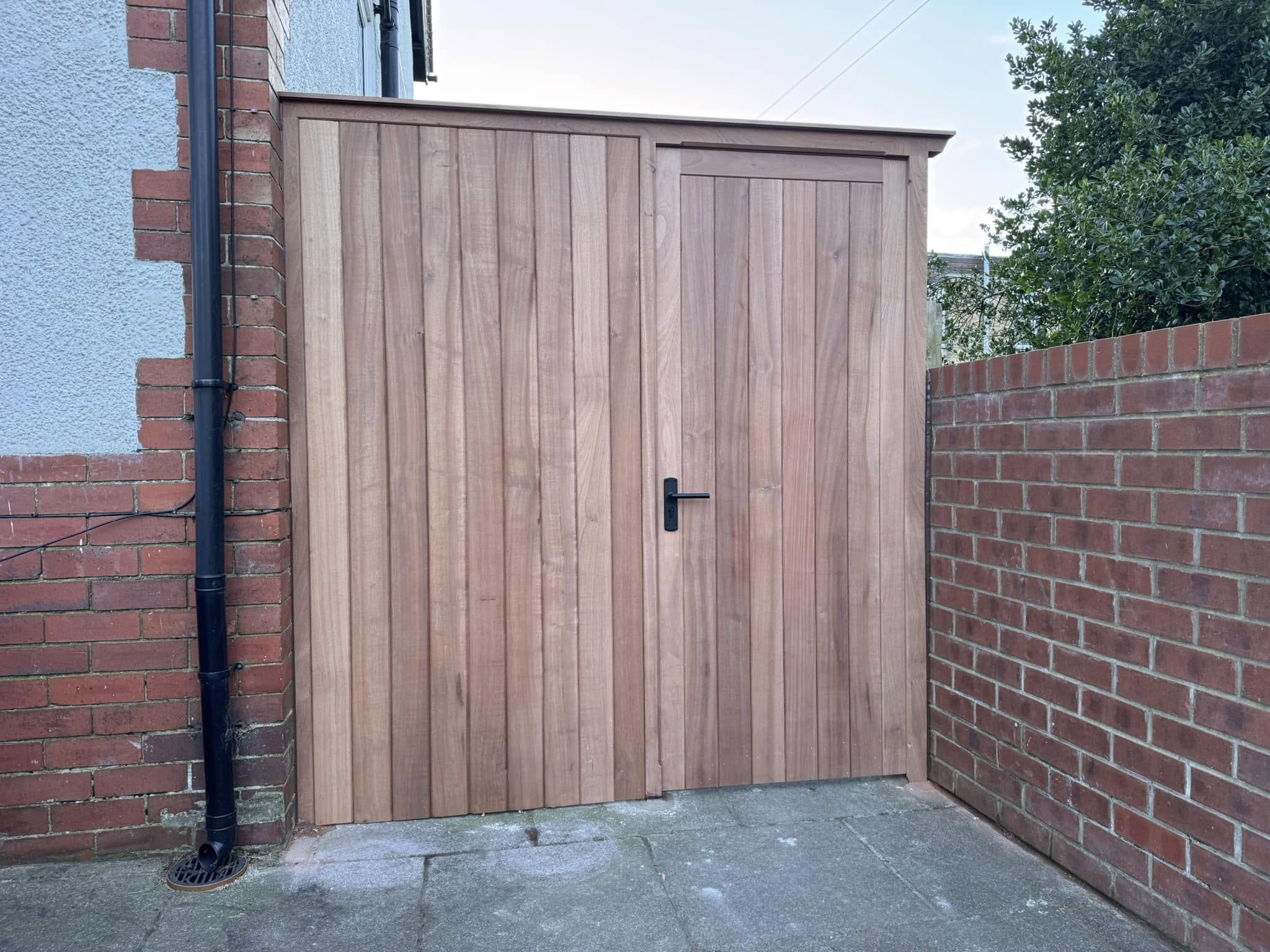 Custom hardwood outside door at a property in Helmsley