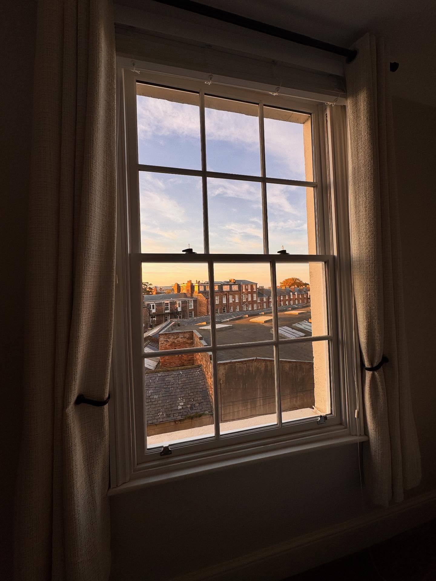 Solid timber sash window in Filey