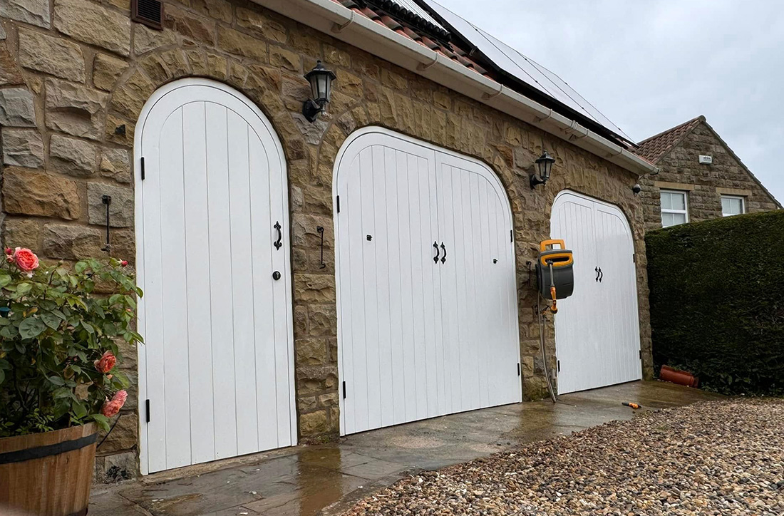 Classic timber garage doors in Filey